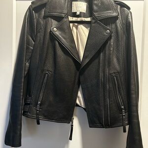 Joie Black Leather Moto Jacket